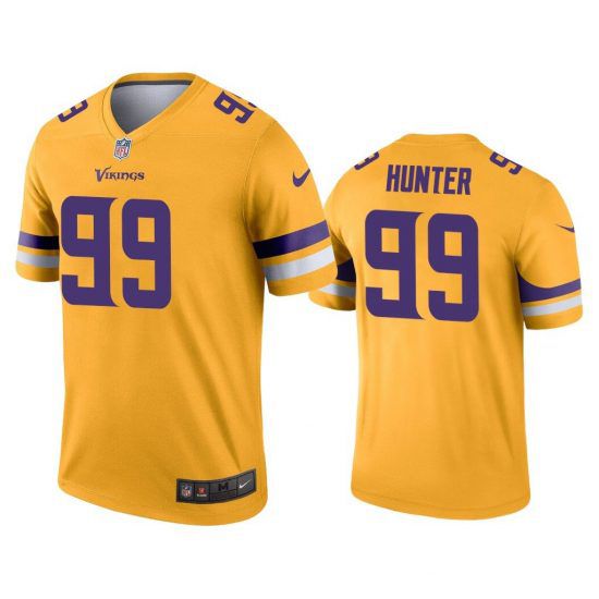Men Minnesota Vikings #99 Danielle Hunter Nike Gold Inverted Legend NFL Jersey
